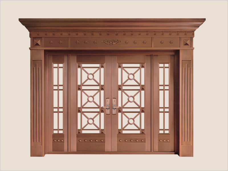 別墅玻璃銅門(mén)